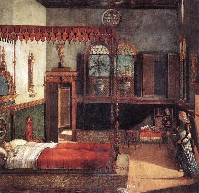 CARPACCIO, Vittore The Dream of St Ursula  dfg Spain oil painting art